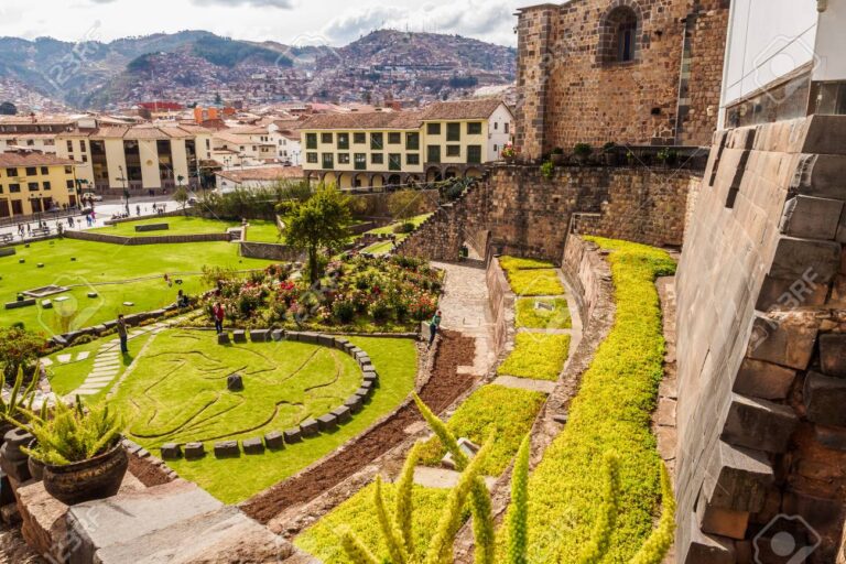 123668677 inca remains inside the convent of santo domingo or qorikancha museum in cuzco peru 768x512